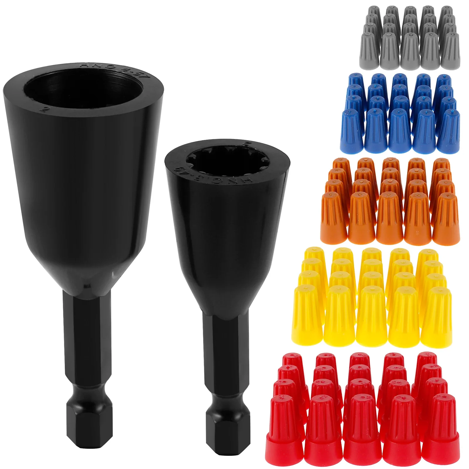 

2Pcs Wire Nut Driver Tool with 100 Wire Caps Universal Wire Twisting Tool Wire Nut Twister Sturdy Twist Wire Connector Socket