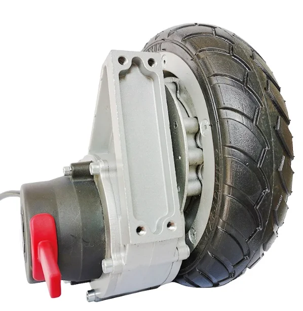 

Long life time 105-115 RPM 24V 300W Brushless DC gear motor with 12" tyre for floor mopping ro-bot