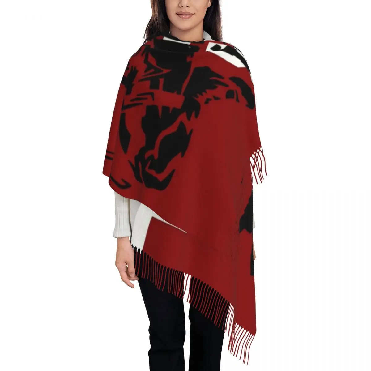 

Женский шарф с кисточками из фильма Дэдпула на заказ, мягкая шаль, женские зимние шарфы