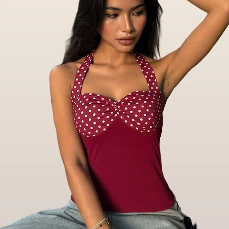 Gutashye Women Halter Yoga Top Padded Sports Vest Pure Desire Slim Bright Skin Workout Shirt For Gym Running Daily Fitness Wear