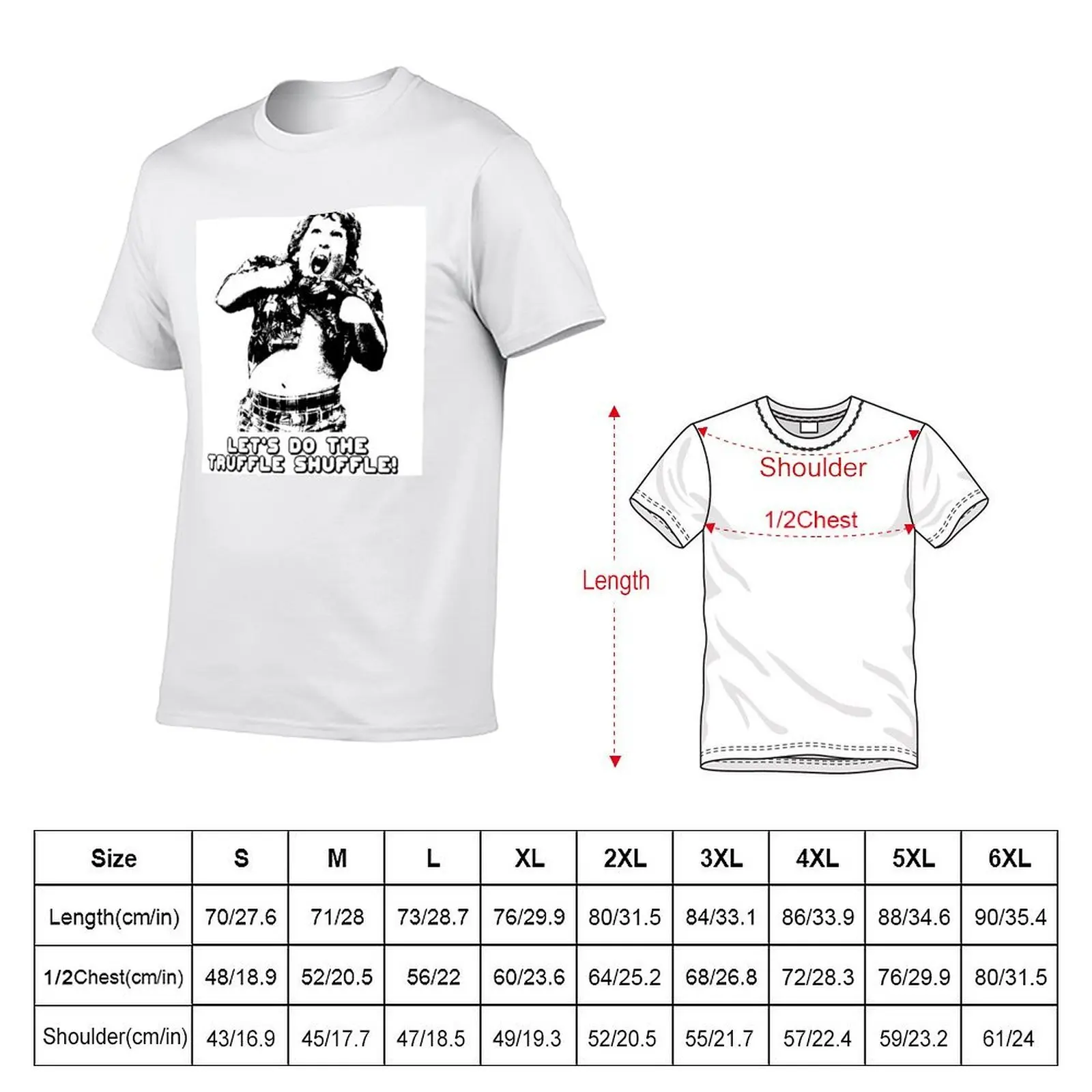 Funny Retro Truffle Shuffle Meme Gif Shirt Goonies T-Shirt Work Short Sleeve Cotton Top