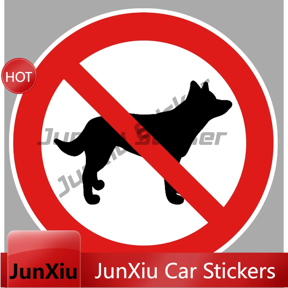 Weather Resistant Chiens Interdits Camping Sticker For Travel Trailer Camping Gear Box Travel Case Creative Reflective Silver