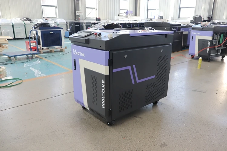 3000W Metal Roxide Pintura Remoção Máquina de Limpeza a Laser de Fibra Preço Max Raycus Fonte Laser