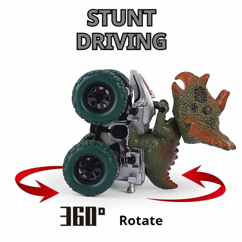 Kinder Traagheid Simulatie Dinosaurus Stunt Drive 4X4 Suv Monster Stunt Tyrannosaurus Rex Roterende Speelgoed Auto Jongen Speelgoed Verjaardagscadeau