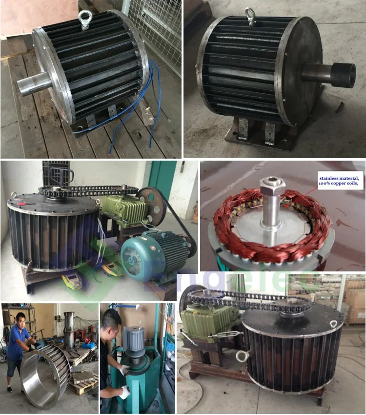 AC three phase wind turbine PMG hydro PMA 1KW 2KW 3KW 5KW 7KW 8KW 10KW pelton wheel generator permanent magnet motor