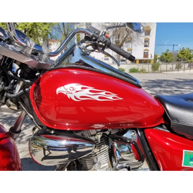 Adesivo gráfico para exterior carro, adesivo refletivo chama águia para motocicleta, aparência externa exclusiva