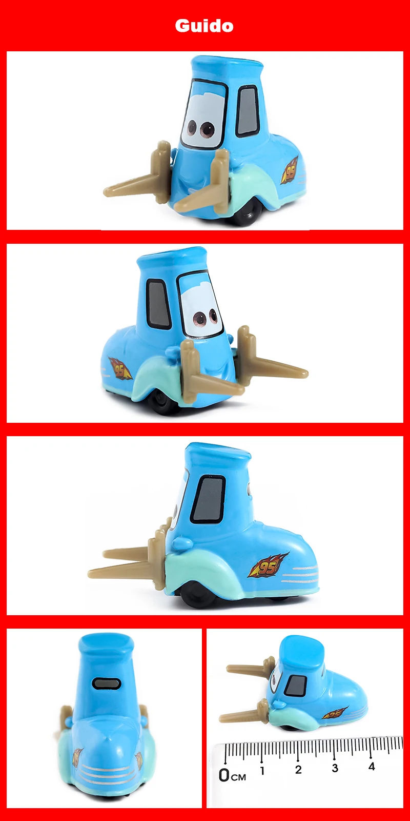 Pixar Cars 2 Guido Mater Militärfahrzeug Land Rover Modellautos 1:55 Metall-Druckguss Mini-Rennwagen Disney Cars Kindergeschenke Spielzeug – Detail 3