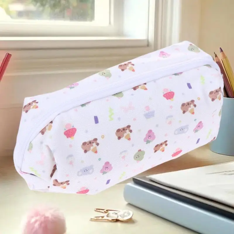 حقيبة أقلام كابيبالا كبيرة الحجم، قطعة واحدة من حافظة أقلام محمولة، حقيبة مستحضرات تجميل مثالية للمكتب والمدرسة والفتيات المراهقات #5