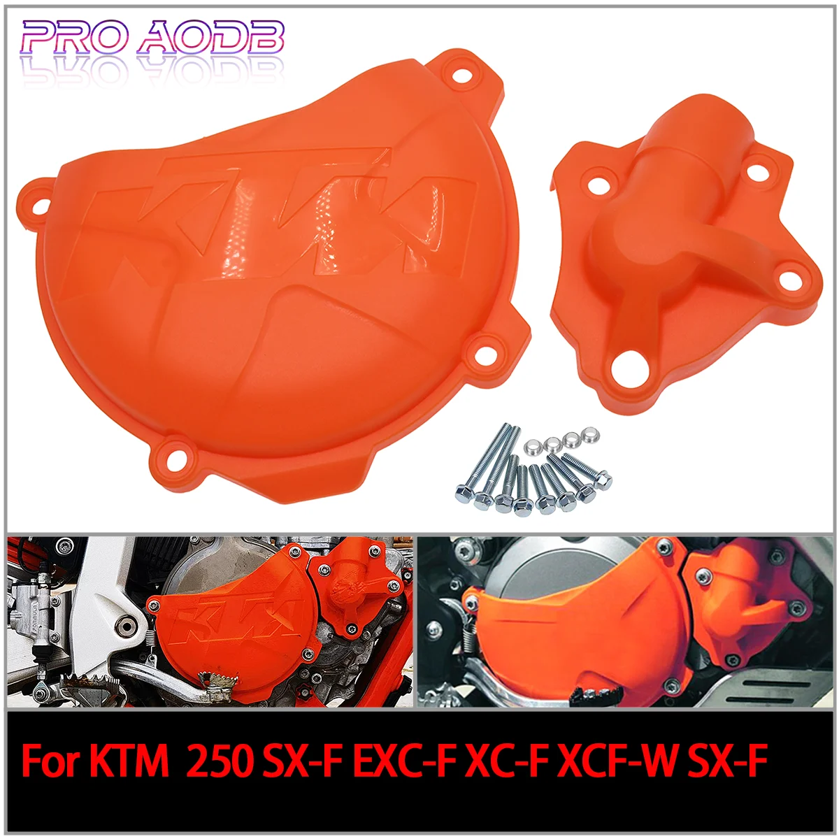 

Motorcycle Clutch Cover Water Pump Cover Protector For For KTM 250 350 SX-F EXC-F SIX DAYS XC-F XCF-W SX-F 2012-2016