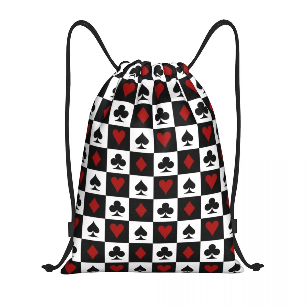 Custom Checkerboard Chess Pattern Drawstring Bags for Shopping Yoga Backpacks Men Women Checkered Sports Gym Sackpack