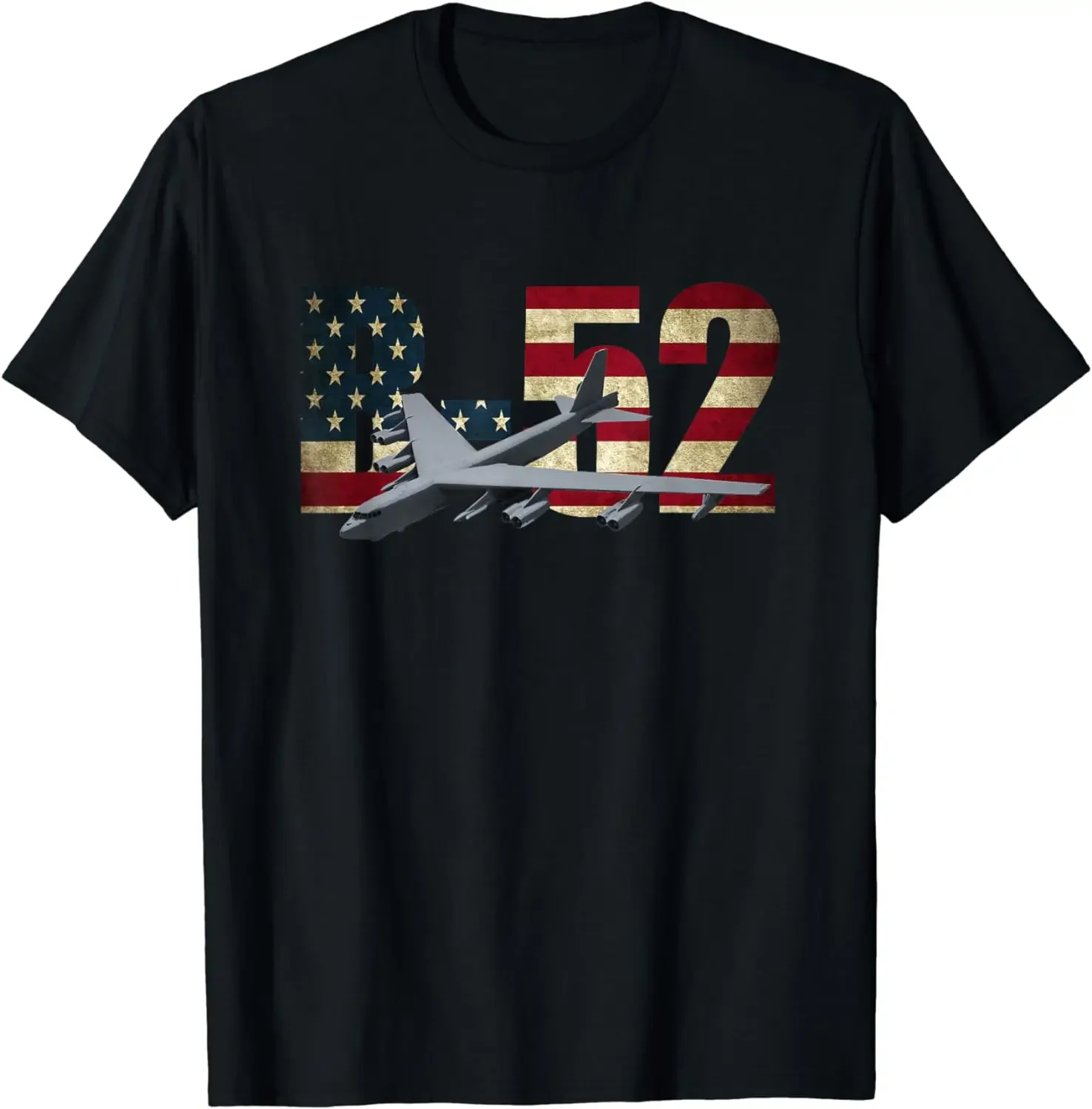 American Flag B-52 Stratofortress Bomber T-Shirt 100% Cotton O-Neck Summer Short Sleeve Casual Mens T-shirt Size S-3XL