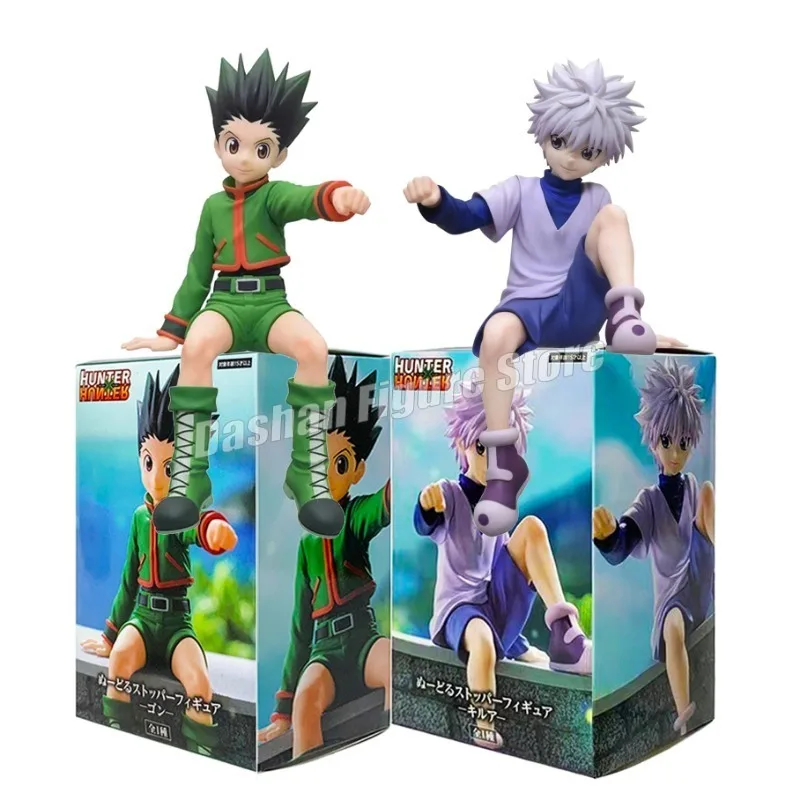 

Hunter×Hunter Gon Killua Action Figure Noodle Stopper Model Toys Decorations GON·FREECSS Killua Zoldyck Figurine Car Ornaments