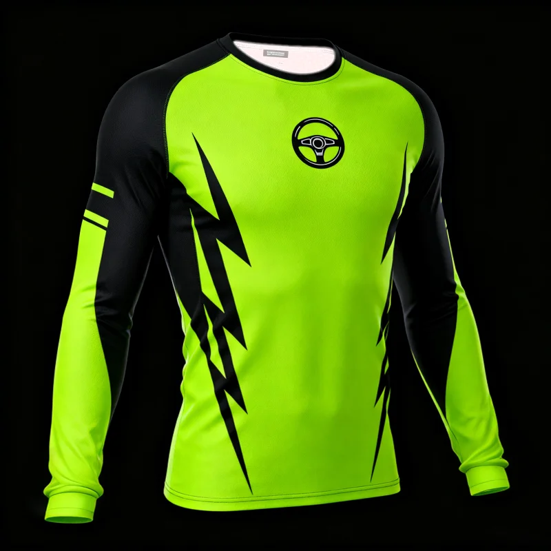

3D Printed Racing Long - Sleeve Shirts with Bold Patterns, Numbers & Speed Elements – Perfect for Motorsport Fans Quick Drying