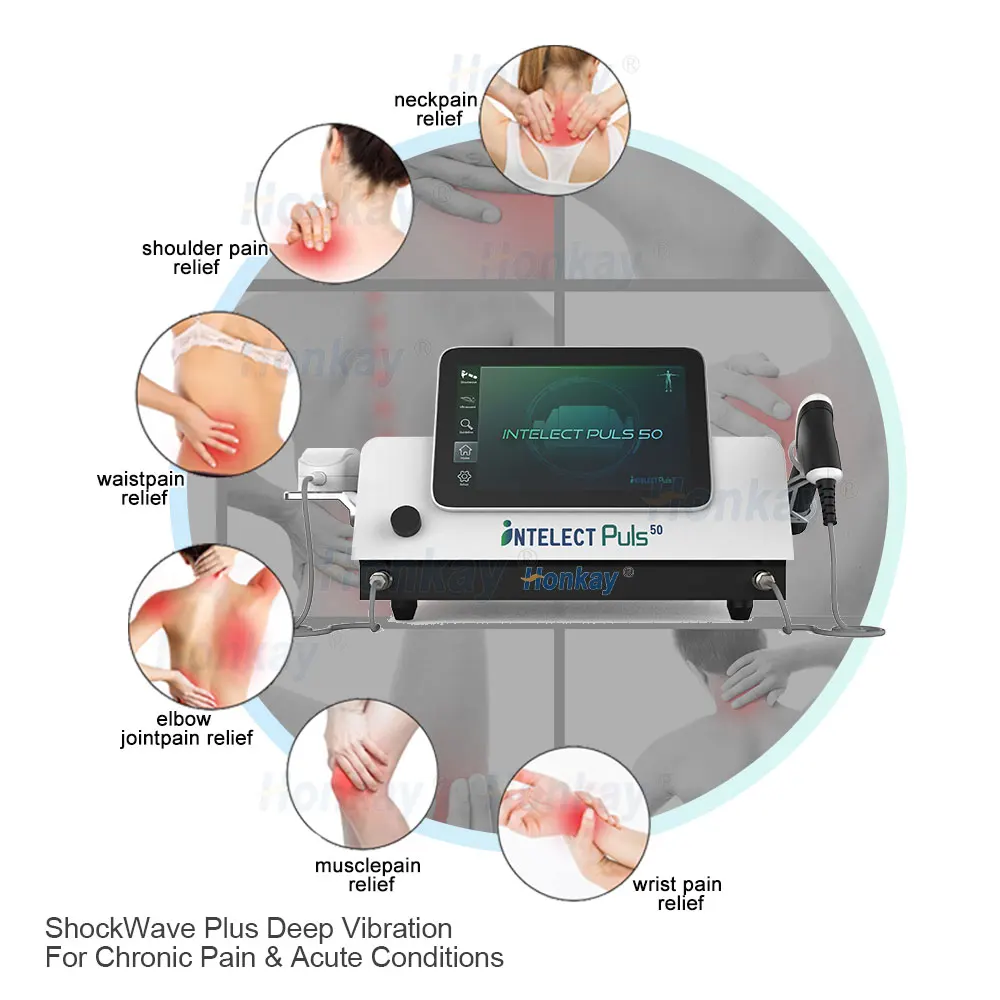 2 In 1 Shock Wave Deep Vibration Ultrasound Therapy Intelect Puls Pneumatic Shockwave for ED Treatment Body Pain Relief