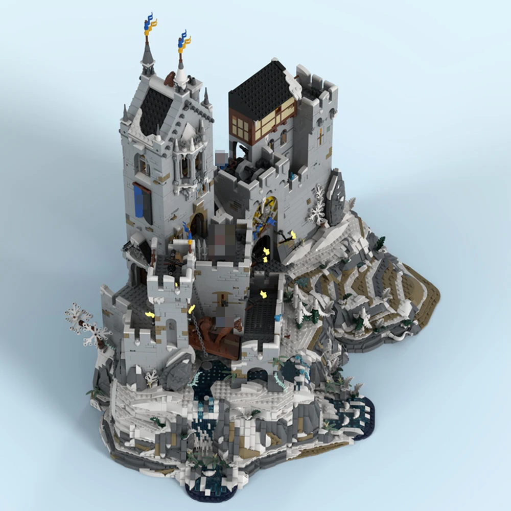 4772 Uds. MOC Sleepless Night Mountain fortaleza modelo refugio Base Modular bloques de construcción DIY montaje juguete niño regalo Set