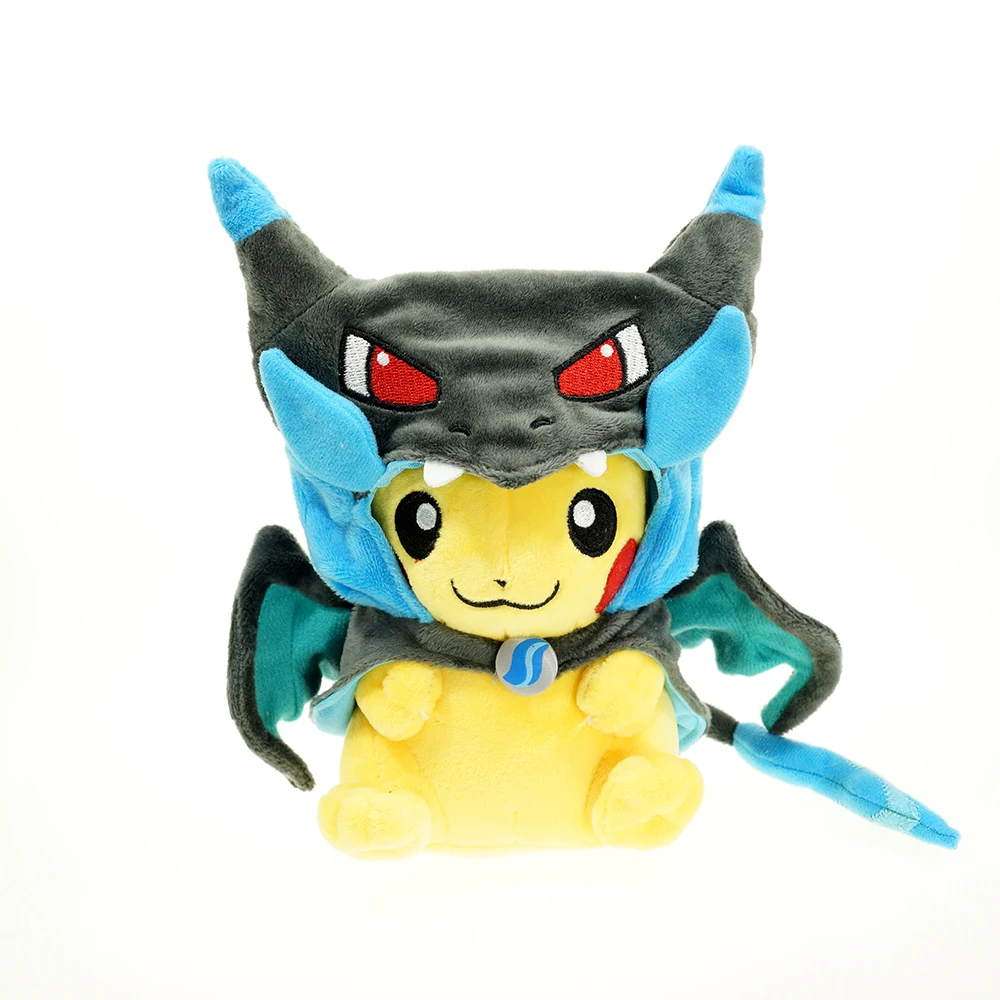 

TAKARA TOMY Pokemon Pikachu COS Black Charizard Dragon 9" Plush Toy , Switch Sword Shield Charmander Charmeleon Stuffed Animal