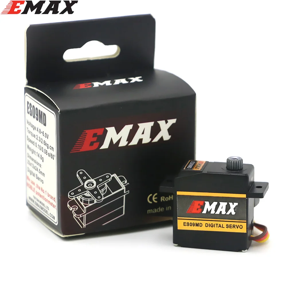 

EMAX ES09MD Dual-bearing Special Swash Metal Digital Servo For RC TREX Align 450 Helicopter Aieplane Model