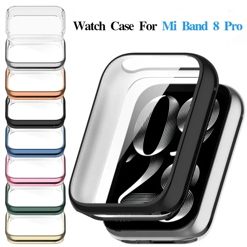 Luxury soft TPU housing for Xiaomi Mi Band 8 Pro Shell Bumper Screen Protector Plating Cover for Mi Band 8 Pro Protective Case