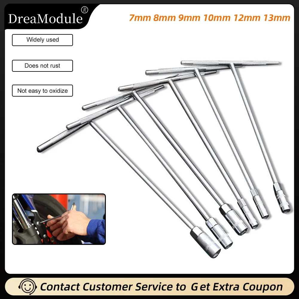

T-shaped Hex Socket Wrench 7mm 8mm 9mm 10mm 12mm 13mm 15mm 17mm Portable Household Metric Socket Wrenches Hand Tools