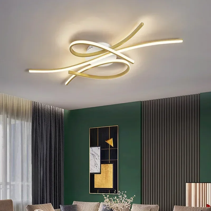 Minimalist Matte Black or Gold LED Ceiling Light Modern Flush Mount Lamp Fixture for Living Room Bedroom Study Room