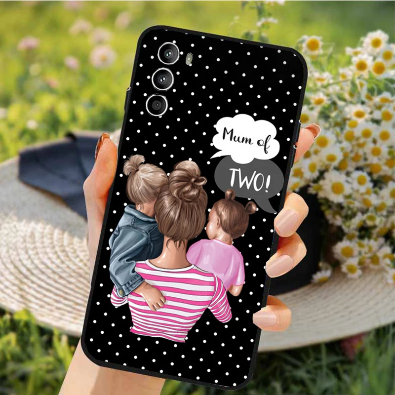 Mama Mom Son Daughter Phone Case for Moto G84 G22 G32 G42 G52 G62 G53 G72 G60 G60S G100 G10 G20 G30 G13 G50 G 5G G Pure