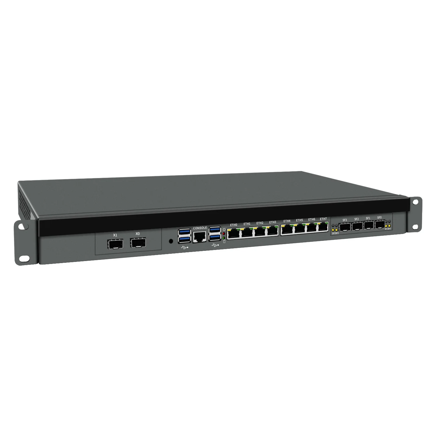 Partaker 19 بوصة 1U خادم جدار الحماية LGA2011 Intel C612 Xeon E5-2650 V4 8*2.5G Lan 2-4 10G SFP Network Appliance VPN OPNsense