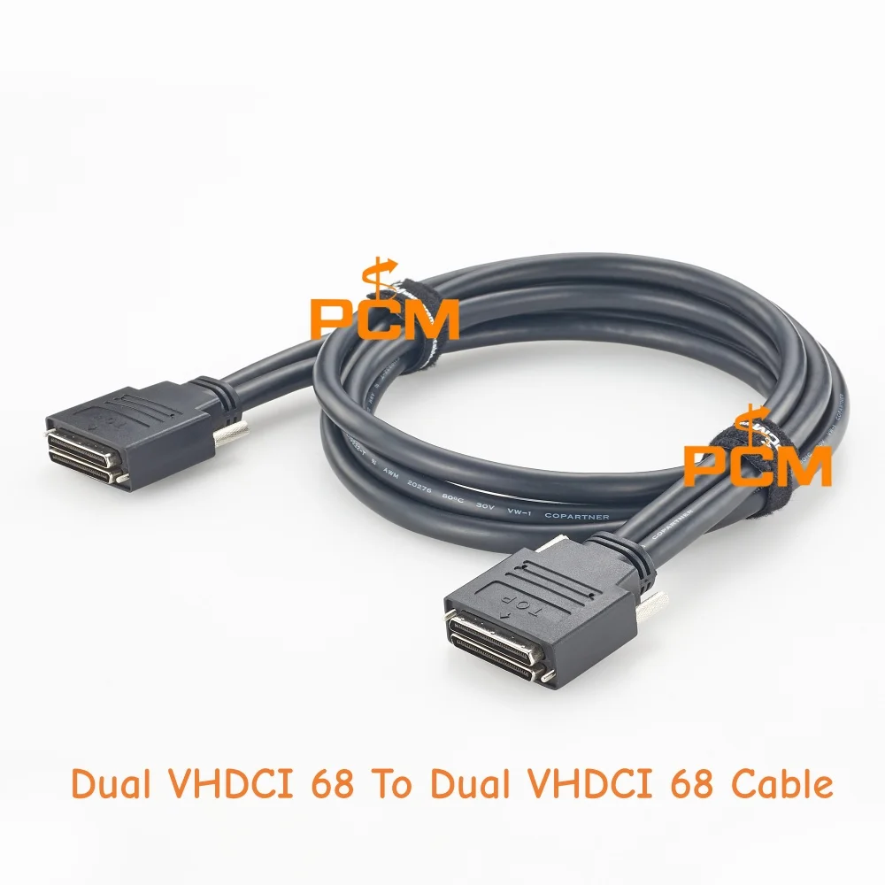 Stacked VHDCI 68 To Stacked VHDCI 68 Cable Dual Port Mini SCSI 68 Pin Male To Male Shielded Data Cable For Industrial Equipment