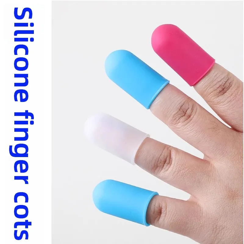 5Pcs Silicone Finger Protectors High-Temperature Resistant Anti-Slip Wear-Resistant Caps Work Protection Gloves for Home Garden
