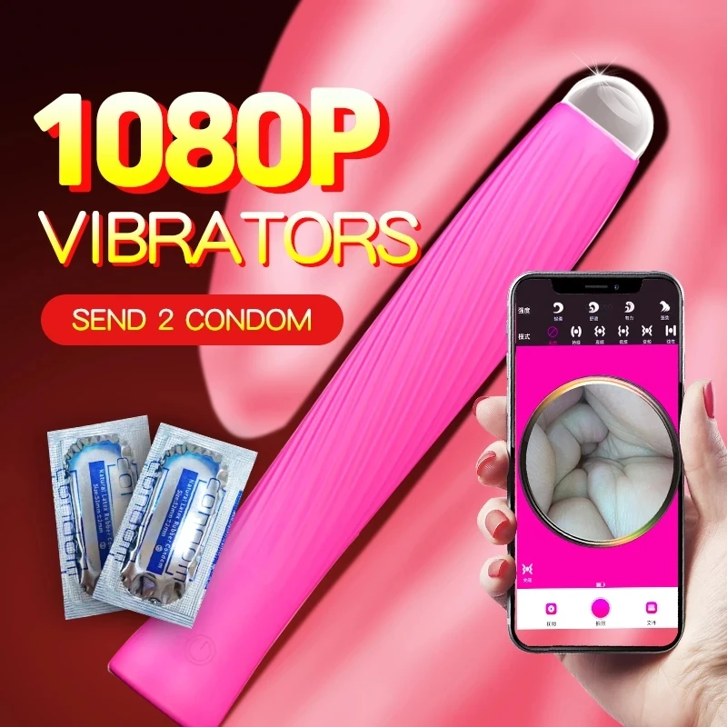 1080P WiFi Vagina Endoscope Camera sex Dildo Vibrator Lntelligent Visual 5 Frequencies  APP Control Dildo Body Massager