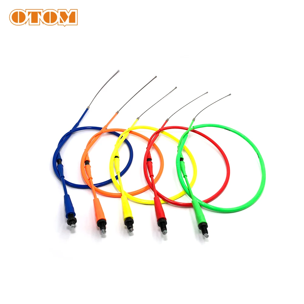 OTOM New Motor Trail Bike Motocross Universal 110cm Straight Head Motorcycle Throttle Oil Cable Line For KTM ATV Dirt Pit Racing