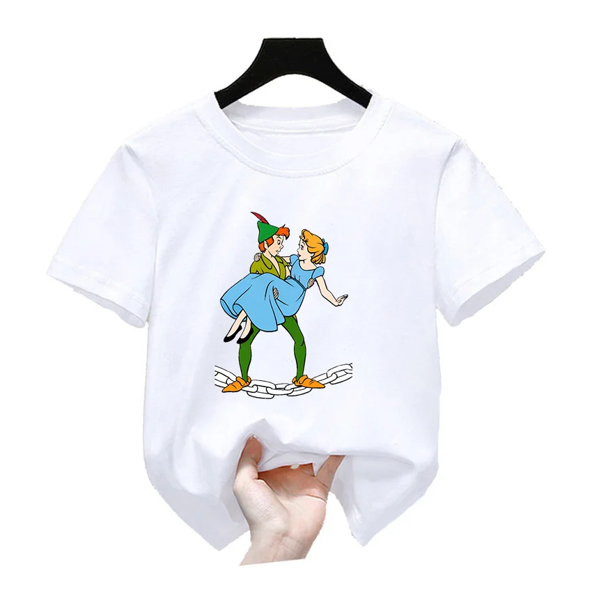 Disney Peter Pan Jongens Meisjes Tiener Outfits T-Shirt Kinderen Kleding T-Shirts Kinderen Cartoons Casual Tops