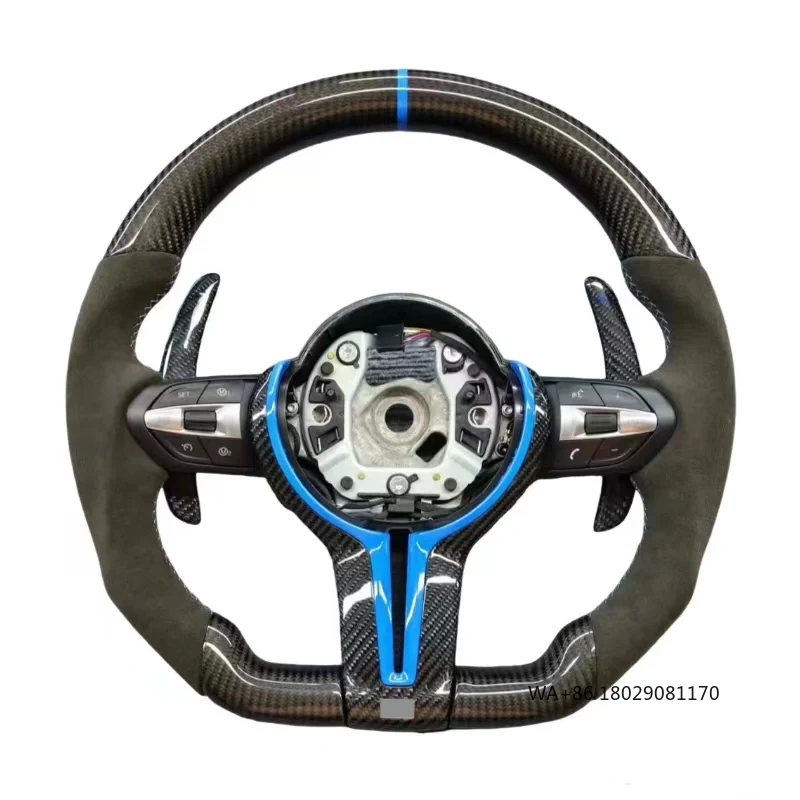 

Best Quality Customized Forged Carbon Fiber Perforated Leather Led m Performance for BMW M3 M2 M4 M5 M6 F10 F30 Steering Wheel