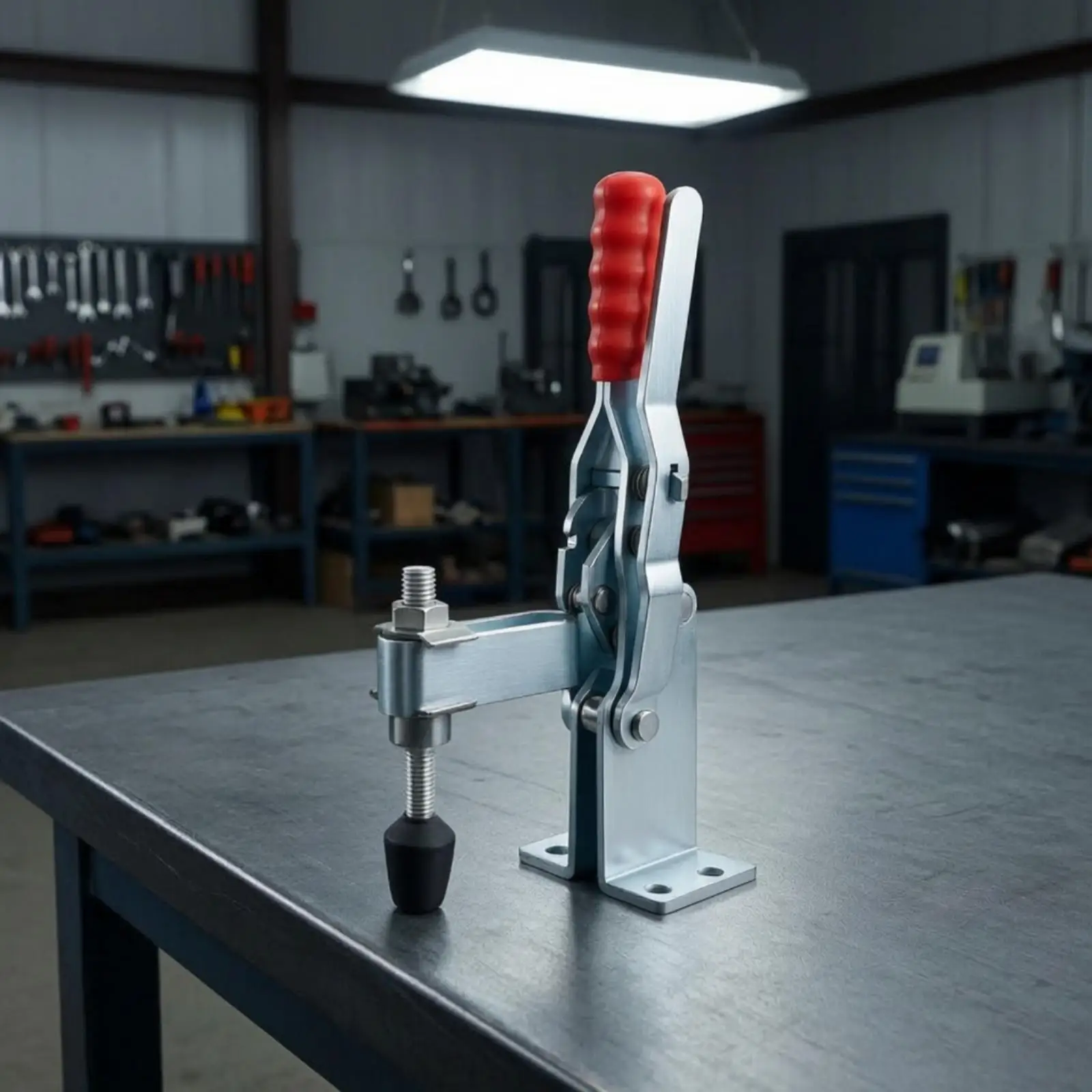 Vertical Toggle Clamp with Rubber Pressure Tip Adjustable Vertical Toggle Clamp