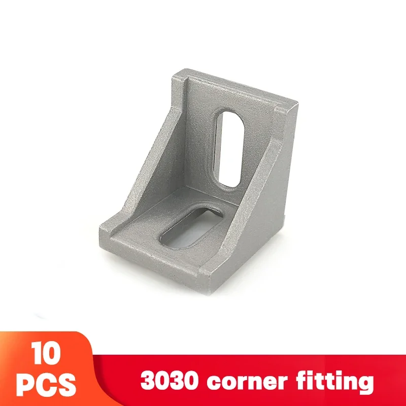 10pcs 3030 Corner Fitting Angle 30x30 Decorative Brackets Aluminum Profile Accessories L Connector Fasten connector