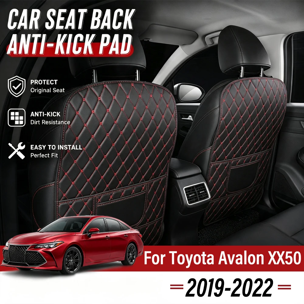 Easy Clean PU Anti Kick Mat Pads For Toyota Avalon XX50 2019-2022 Dirt-Repellent, Two Color Choice, Quick Install Full Coverage