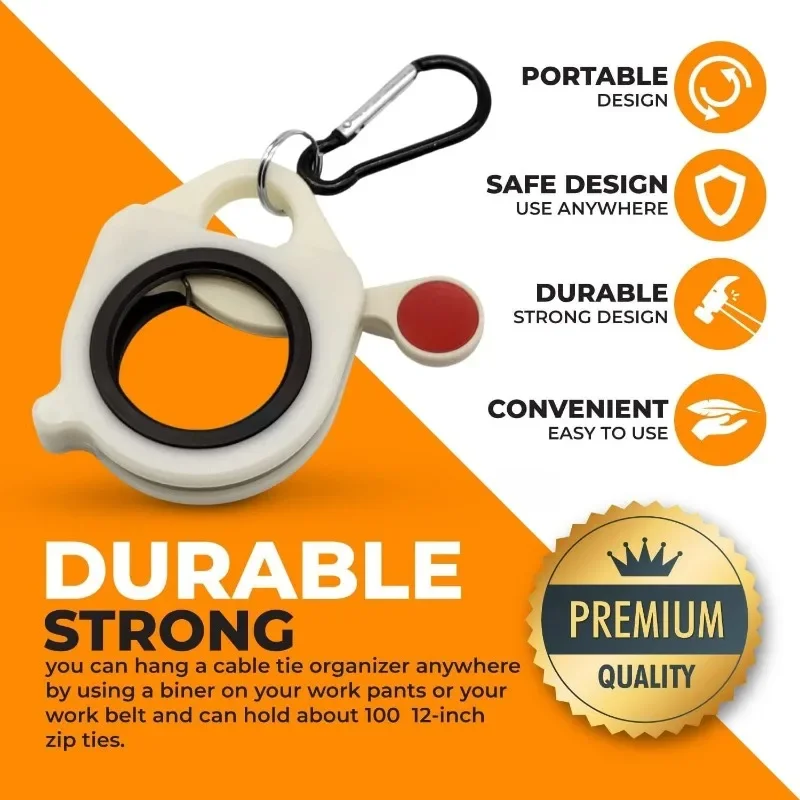 

Портативный инструмент для хранения кабельных стяжек, органайзер для электрических проводов, флуоресцентный органайзер для кабельных стяжек, держатель кабельных стяжек для хранения, 1 шт.