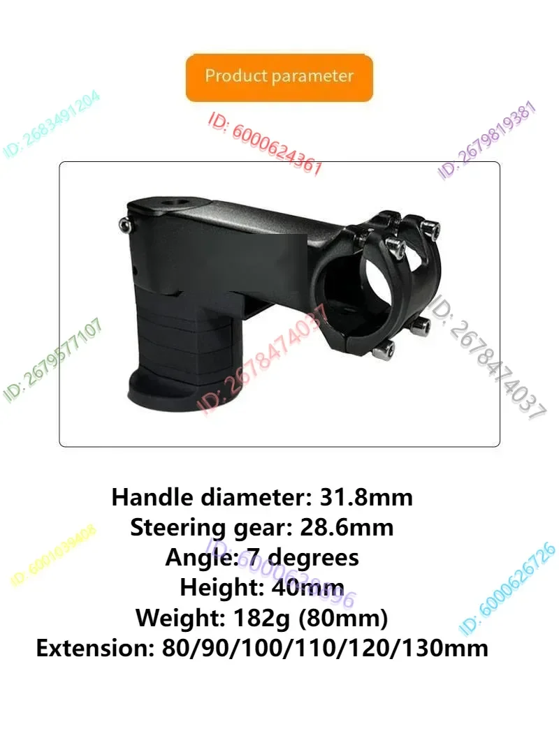 80–130 mm innerer Verkabelungs-Riser, Fahrrad-Innenverkabelungsgriff, ultraleichter Riser, Höhenwinkel, Bergkomponente