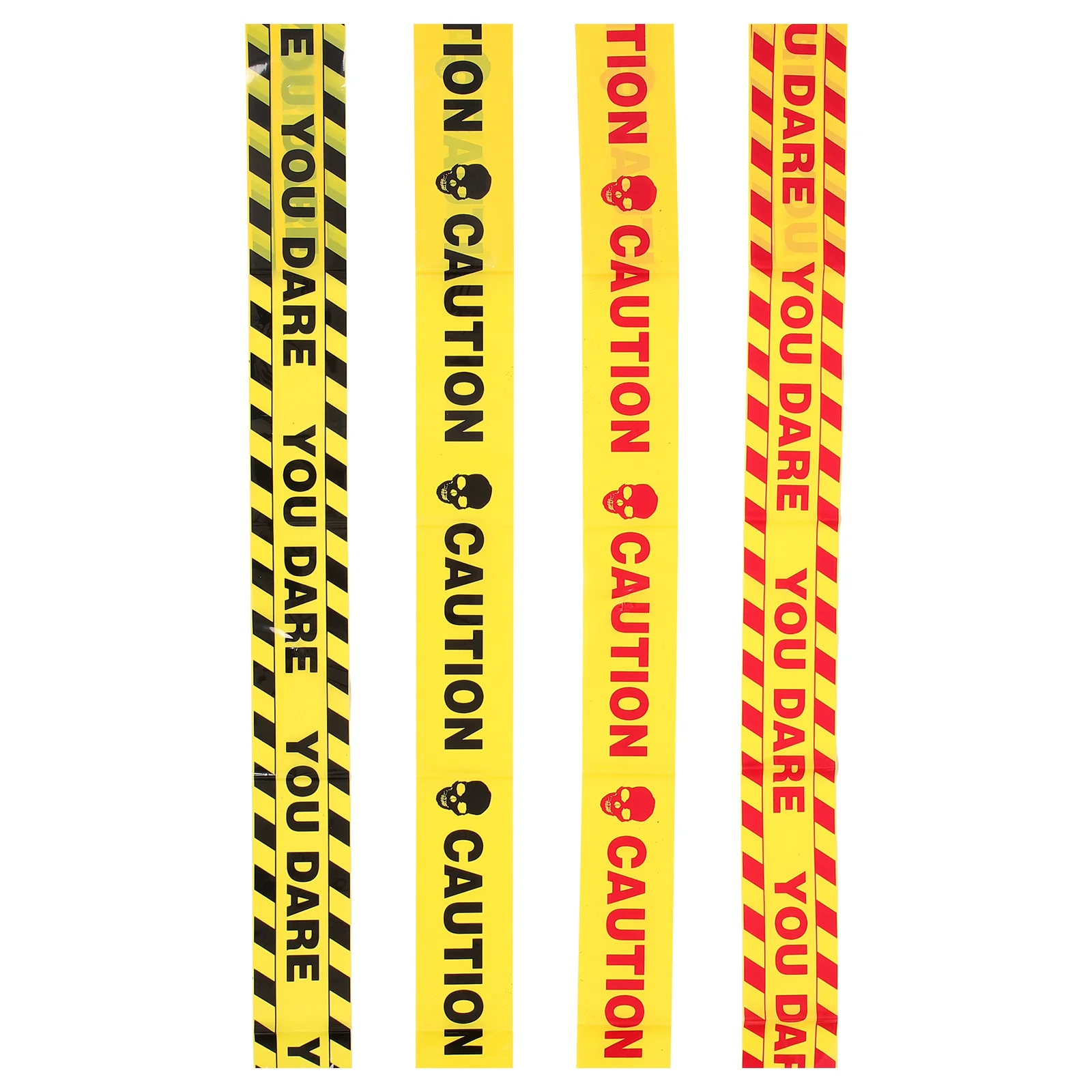 4 Pcs Halloween Cordon Danger Warning Line Caution Tape Isolation Tapes Crime Scene Safety Fright