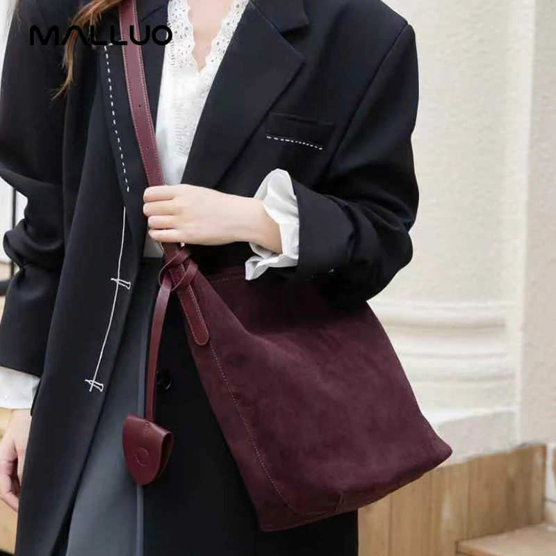 

Female Retro Casual Cowhide Durable Handbags Women's Soft Frosted Cow Leather Shoulder Bag Ladies Fashion Trend Luxury Bags Girl