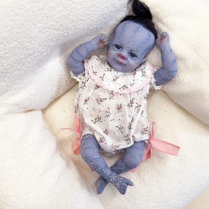 

45cm Reborn Dolls Complete Finished High Quality Detailed Painting Fairy Lifelike Real Soft Touch Small Doll Cute Handy Baby