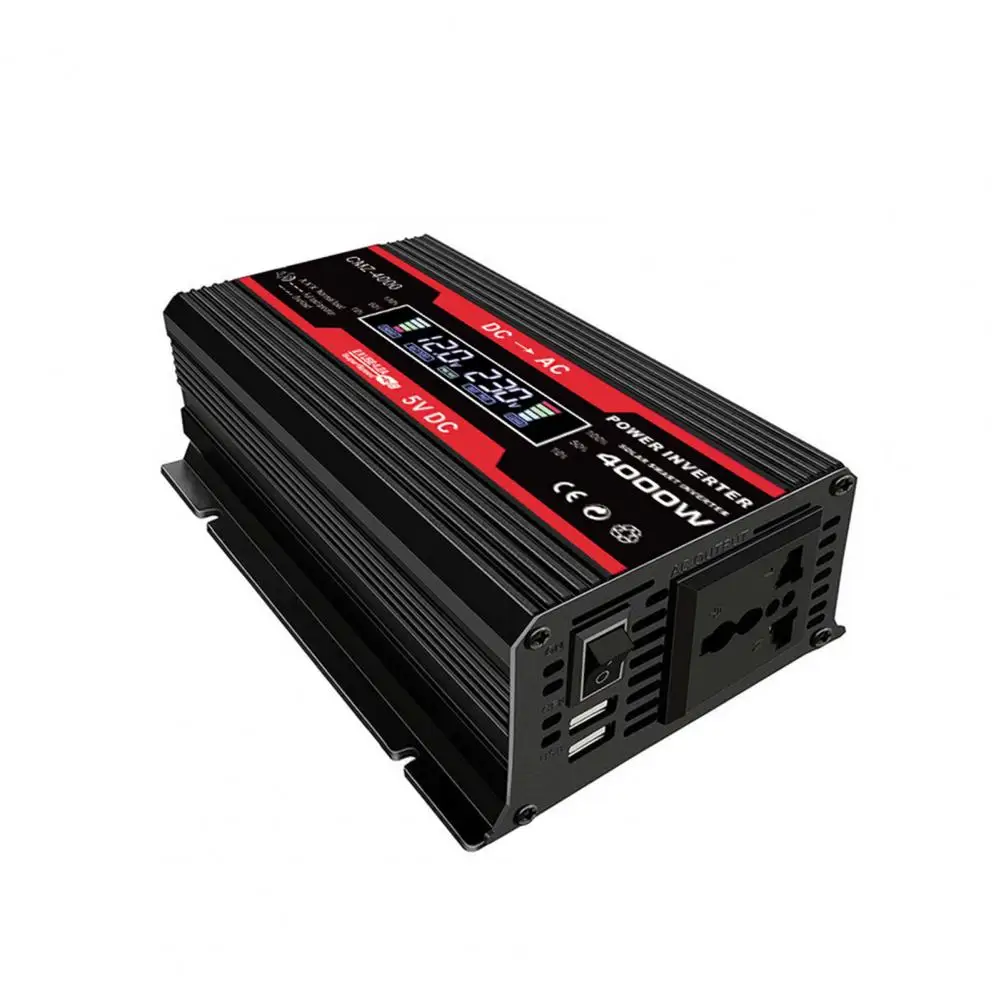 Imagem -04 - Inversor de Potência Dupla Carregamento Usb Display Led 4.2a dc 12v para ac 220v 110v Adaptador Conversor Energia Acessórios do Carro 4000w