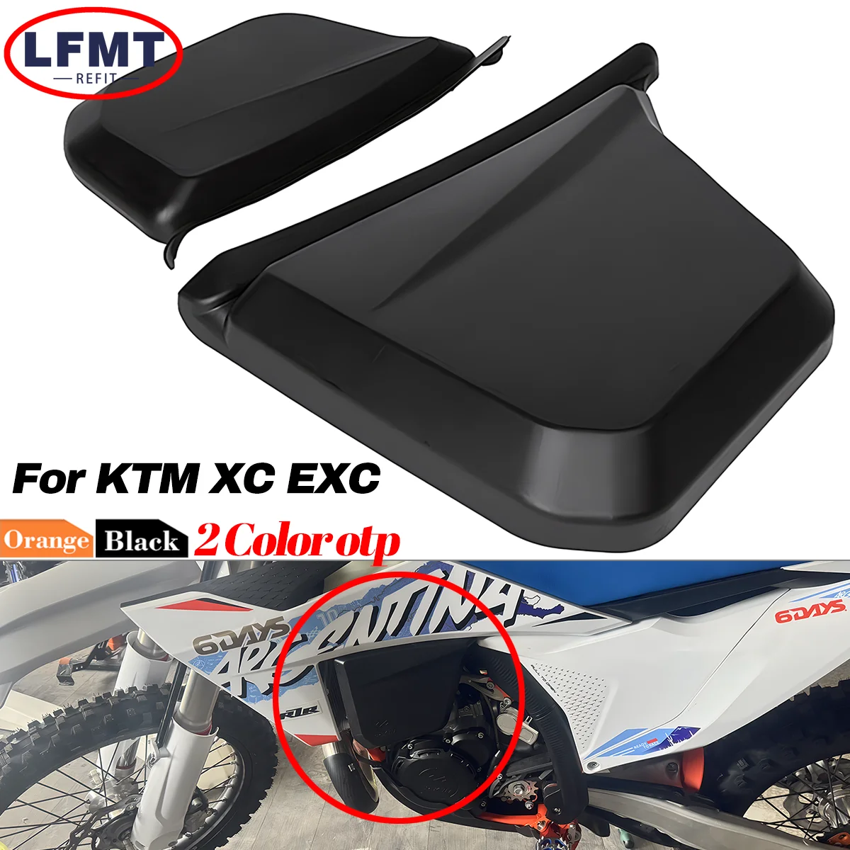 Pair Left Right Fuel Tank Cover Guard Protector For KTM 2024 EXC 150 EXC 250 EXC 300 2024 XC 125 2023 XC 250 XC 300 2023-2024