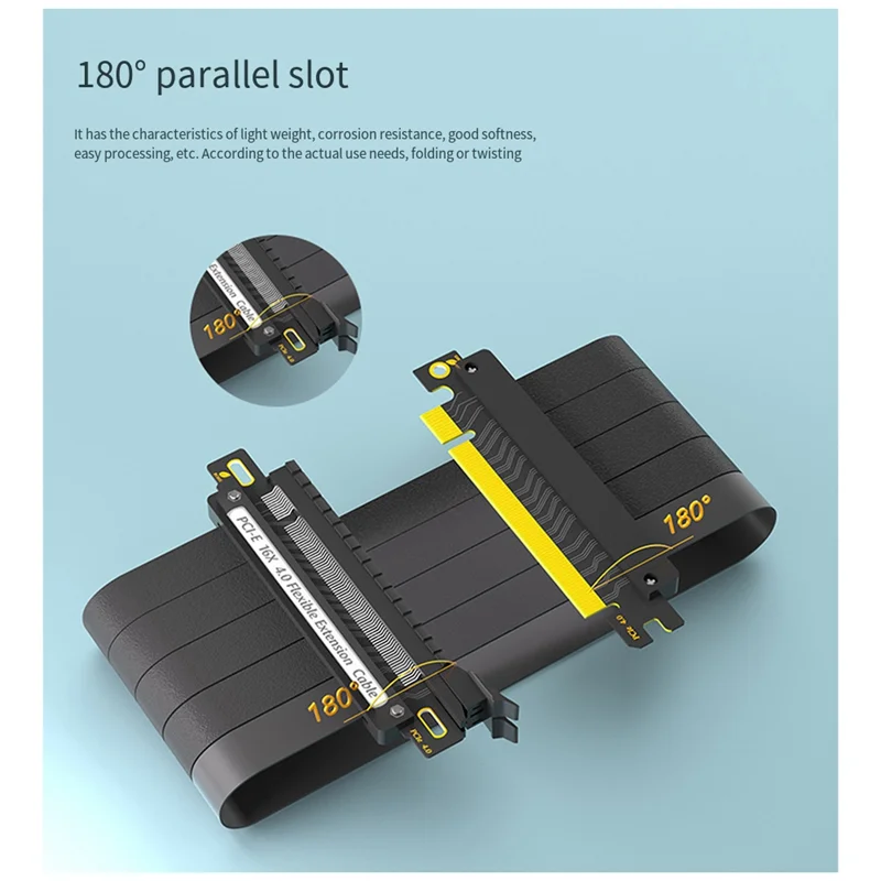 High Speed PCIE-E16X To 16X 4.0 Graphics Card Extension Cable PCI Express GPU Expansion Card Adapter Card Extender-Y41A
