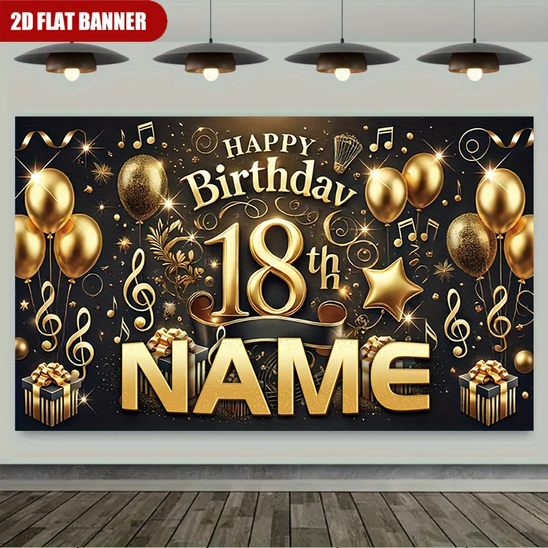1 adet Mutlu 18. Doğum Günü Öz - Party Banner Gold incelemesi ve fiyatı