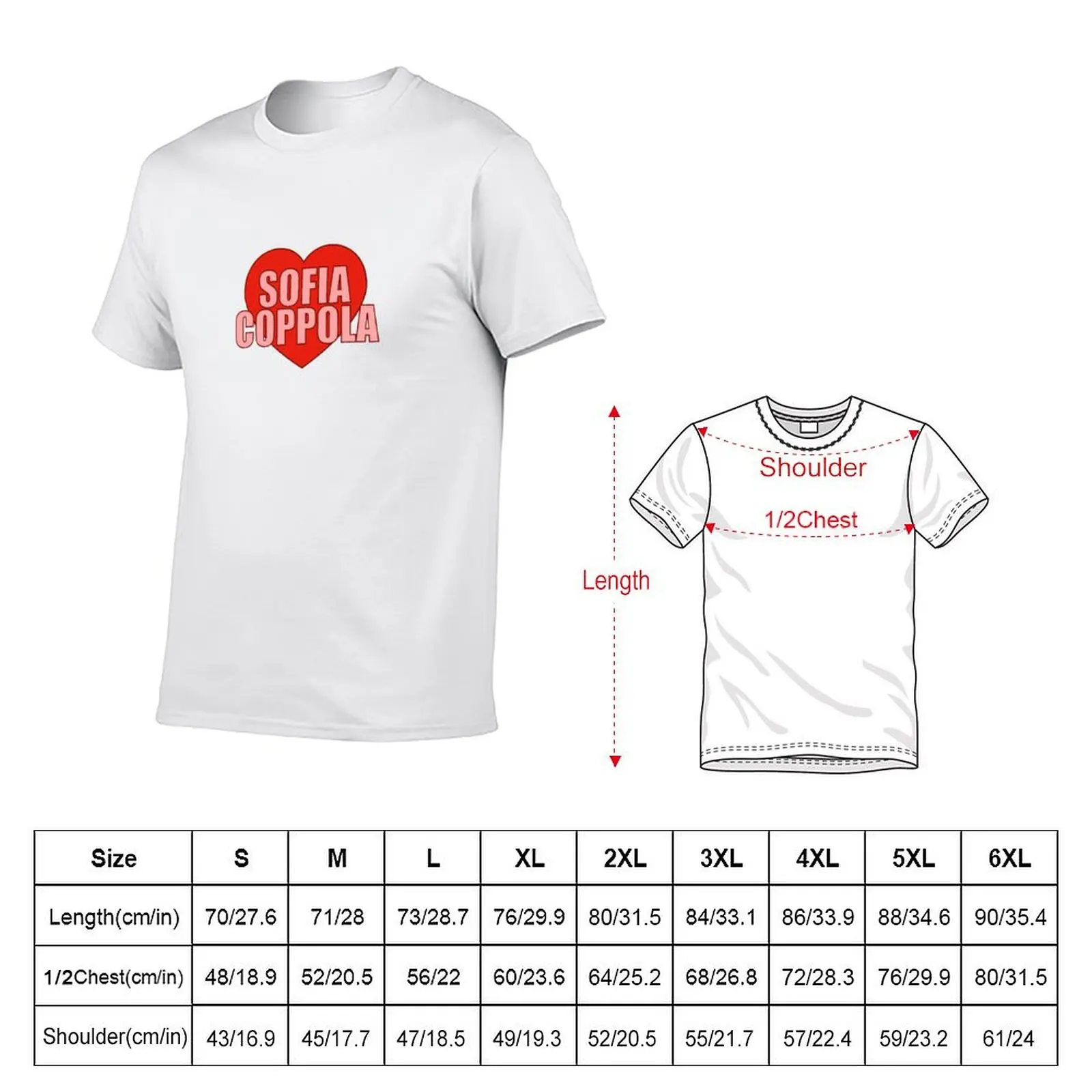 Sofia Coppola Heart T-Shirt man graphic t shirt t shirts for man pack white T-Shirt