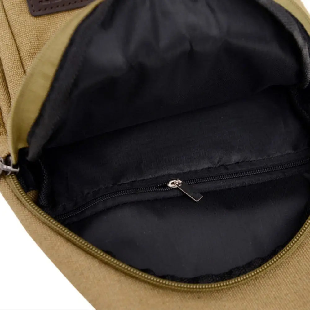 New Canvas Men Chest Bag Large Capacity Chest Pack Casual Sling Bag Sports Male Shoulder Bag Outdoor Crossbody Bag