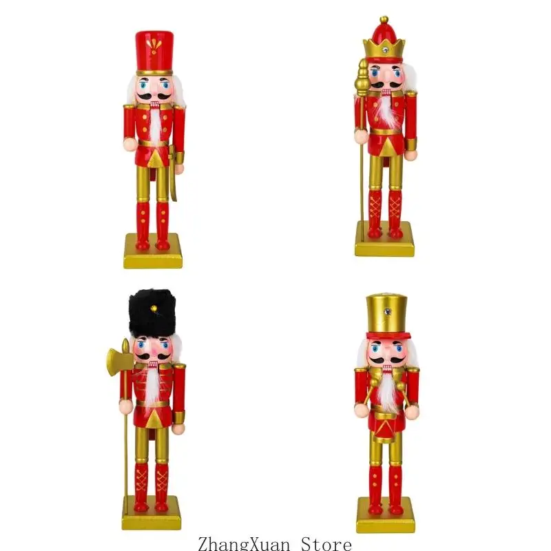 Weihnachtsfigur für den Innenbereich mit Holzoptik und freistehendem Ständer 3XUF – Detail 2