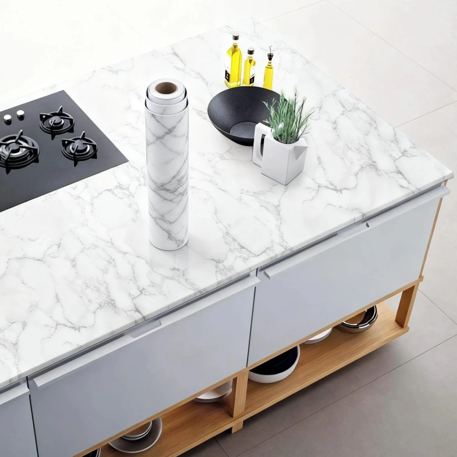 

Marble Peel and Stick Contact Paper Self Adhesive Waterproof Proof Moisture Proof Wallpaper for Kitchen Cabinet Home Renovation