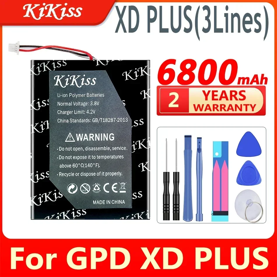 

Мощный аккумулятор KiKiss 6800 мАч для GPD XD PLUS XDPLUS, сменный аккумулятор большой емкости