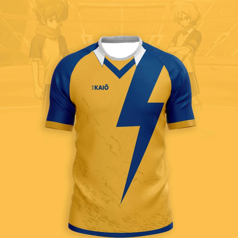 Men's T-shirt Japanese Anime T-shirt Inazuma Eleven Short-sleeved Summer Comfortable Sports Children's T-shirt Football Jersey